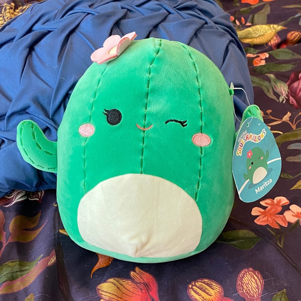 Squishmallows Cactus Plush with Pink Flower